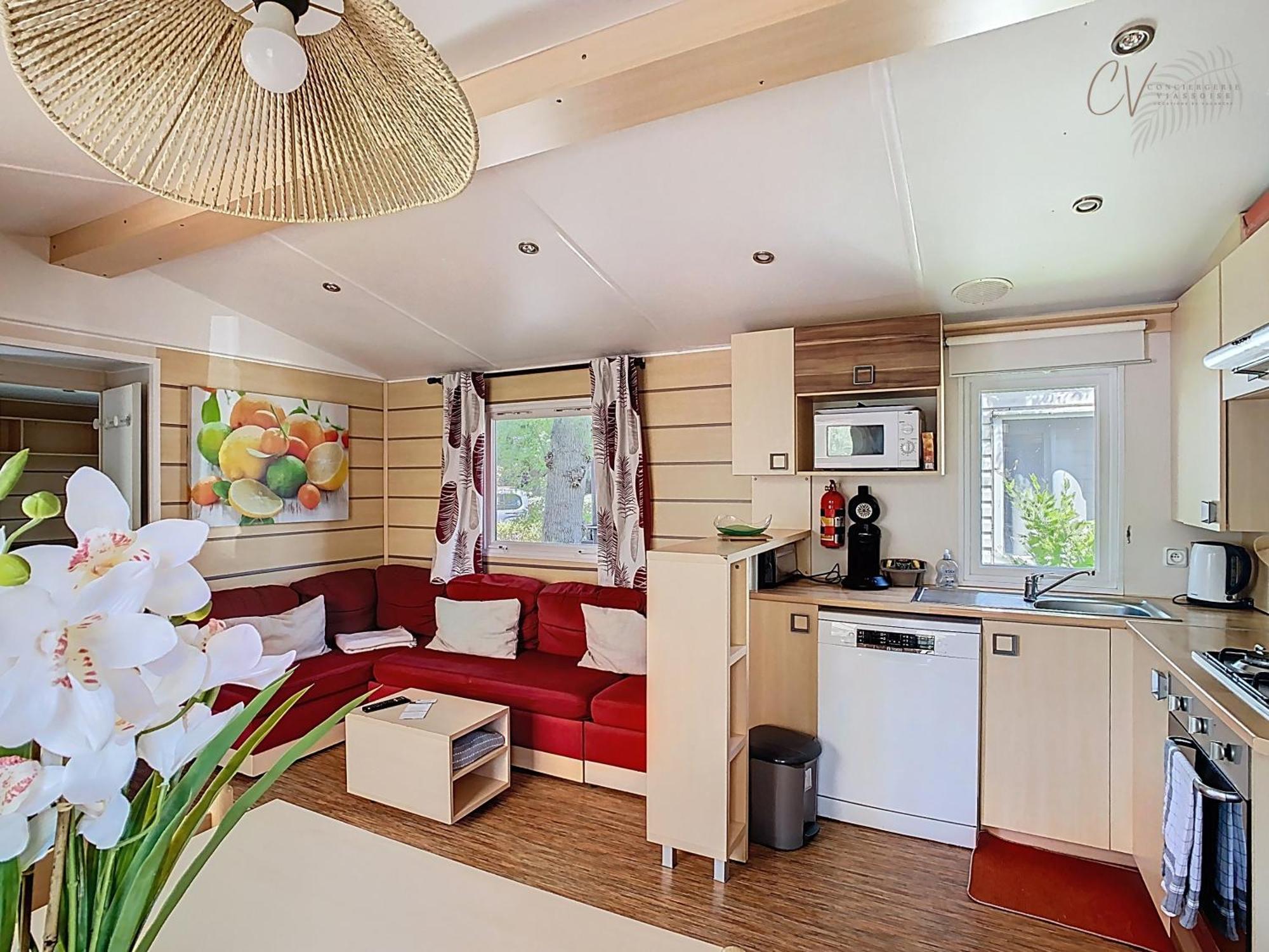 Grand Mobil Home 3Chbr 2Sdb Camping La Carabasse В'яс Екстер'єр фото